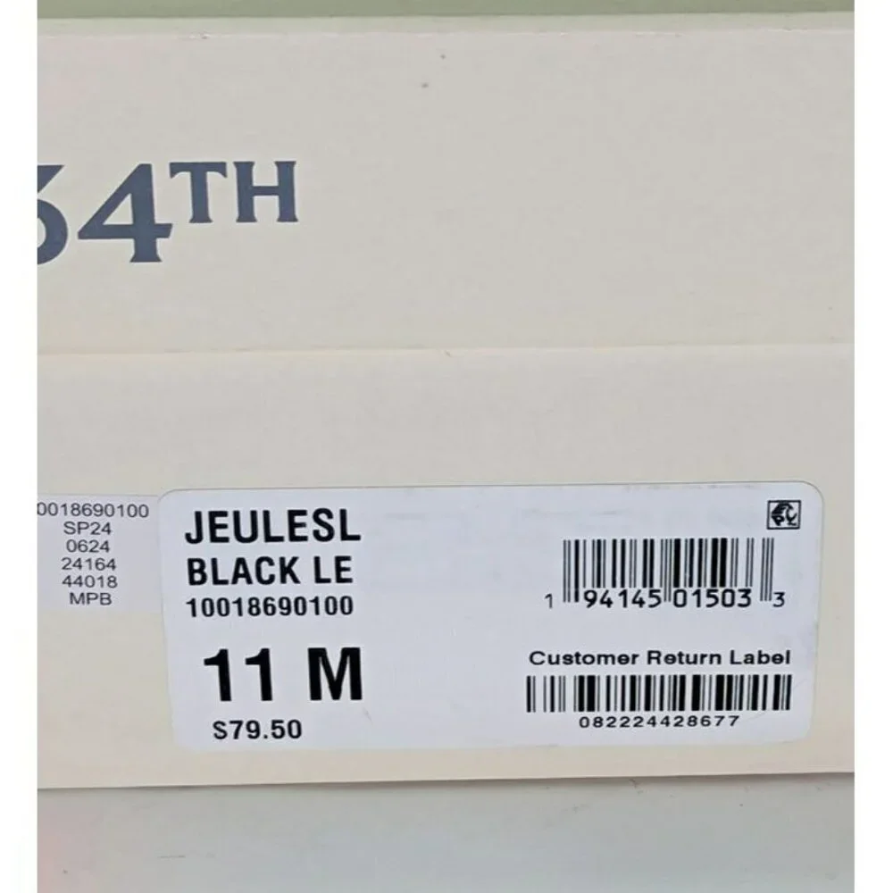 On 34th Women's Jeules Black Leather Pointed-Toe Pumps Size 11 (MSRP $80)